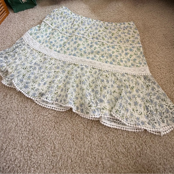 House of Harlow 1960 Blue Floral Midi Skirt - Picture 3 of 5